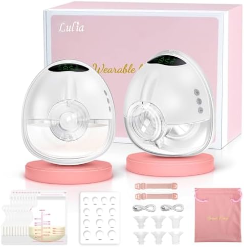Lulia Breast Pump Hands Free, 4 Mode and 9 Level Wearable Breast Pump