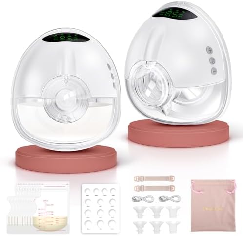 Lulia Wearable Breast Pump, Two Cups, 4 Modes & 9 Levels